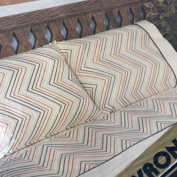 Vintage Chevron by Statepride Sheet Full Fitted 54x76 No Iron Fortrel Cotton NOS - Picture 8 of 9